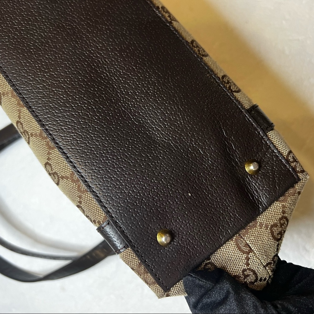 GUCCI CANVAS SHOULDER BAG - Picture 6 of 8